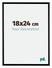 Bordeaux Plastique Cadre Photo 18x24cm Noir Mat De face Mesure | Yourdecoration.fr