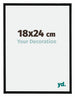 Bordeaux Plastique Cadre Photo 18x24cm Noir Mat De face Mesure | Yourdecoration.fr