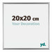 Bordeaux Plastique Cadre Photo 20x20cm Argent De face Mesure | Yourdecoration.fr