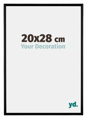 Bordeaux Plastique Cadre Photo 20x28cm Noir Mat De face Mesure | Yourdecoration.fr