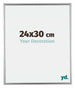 Bordeaux Plastique Cadre Photo 24x30cm Argent De face Mesure | Yourdecoration.fr