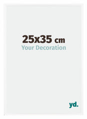 Bordeaux Plastique Cadre Photo 25x35cm Blanc Brillant De face Mesure | Yourdecoration.fr