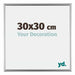 Bordeaux Plastique Cadre Photo 30x30cm Argent De face Mesure | Yourdecoration.fr