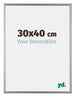 Bordeaux Plastique Cadre Photo 30x40cm Argent De face Mesure | Yourdecoration.fr