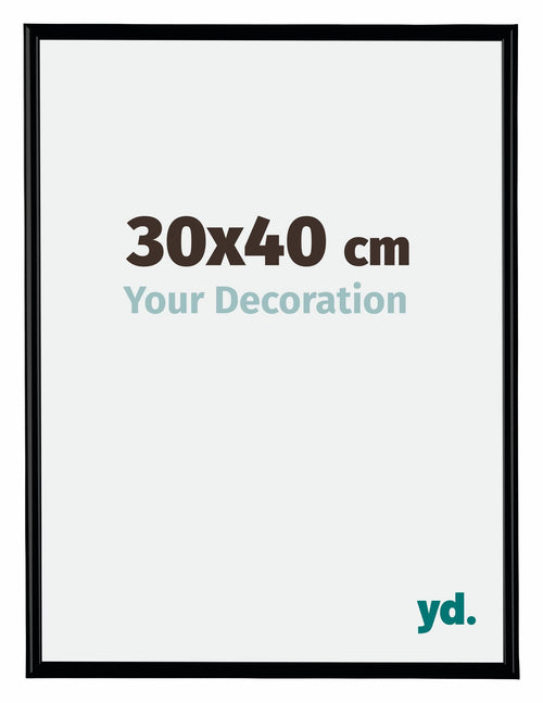 Bordeaux Plastique Cadre Photo 30x40cm Noir Mat De face Mesure | Yourdecoration.fr