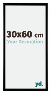 Bordeaux Plastique Cadre Photo 30x60cm Noir Mat De face Mesure | Yourdecoration.fr