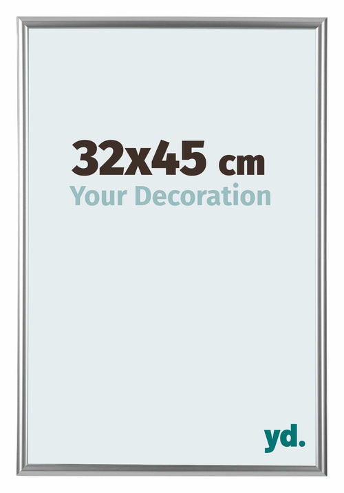 Bordeaux Plastique Cadre Photo 32x45cm Argent De Face Mesure | Yourdecoration.fr