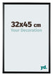 Bordeaux Plastique Cadre Photo 32x45cm Noir Brillant De Face Mesure | Yourdecoration.fr