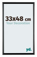 Bordeaux Plastique Cadre Photo 33x48cm Noir Brillant De Face Mesure | Yourdecoration.fr