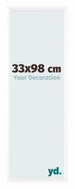 Bordeaux Plastique Cadre Photo 33x98cm Blanc Brillant De Face Mesure | Yourdecoration.fr