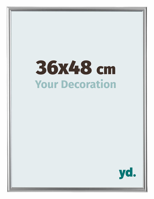 Bordeaux Plastique Cadre Photo 36x48cm Argent De Face Mesure | Yourdecoration.fr
