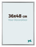 Bordeaux Plastique Cadre Photo 36x48cm Argent De Face Mesure | Yourdecoration.fr