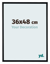 Bordeaux Plastique Cadre Photo 36x48cm Noir Mat De Face Mesure | Yourdecoration.fr
