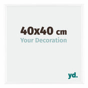 Bordeaux Plastique Cadre Photo 40x40cm Blanc Brillant De face Mesure | Yourdecoration.fr