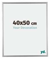Bordeaux Plastique Cadre Photo 40x50cm Argent De face Mesure | Yourdecoration.fr
