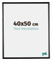 Bordeaux Plastique Cadre Photo 40x50cm Noir Très Brillant De face Mesure | Yourdecoration.fr