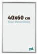 Bordeaux Plastique Cadre Photo 40x60cm Argent De face Mesure | Yourdecoration.fr