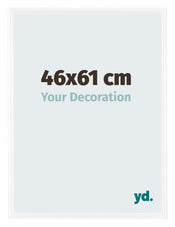Bordeaux Plastique Cadre Photo 46x61cm Blanc Brillant De Face Mesure | Yourdecoration.fr
