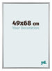 Bordeaux Plastique Cadre Photo 49x68cm Argent De Face Mesure | Yourdecoration.fr