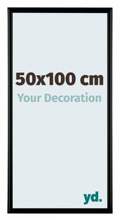 Bordeaux Plastique Cadre Photo 50x100cm Noir Mat De Face Mesure | Yourdecoration.fr