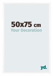 Bordeaux Plastique Cadre Photo 50x75cm Blanc Brillant De Face Mesure | Yourdecoration.fr