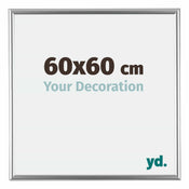 Bordeaux Plastique Cadre Photo 60x60cm Argent De face Mesure | Yourdecoration.fr