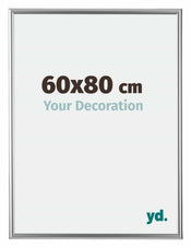 Bordeaux Plastique Cadre Photo 60x80cm Argent De face Mesure | Yourdecoration.fr