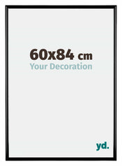 Bordeaux Plastique Cadre Photo 60x84cm Noir Très Brillant De face Mesure | Yourdecoration.fr