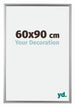 Bordeaux Plastique Cadre Photo 60x90cm Argent De face Mesure | Yourdecoration.fr