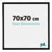 Bordeaux Plastique Cadre Photo 70x70cm Noir Mat De face Mesure | Yourdecoration.fr