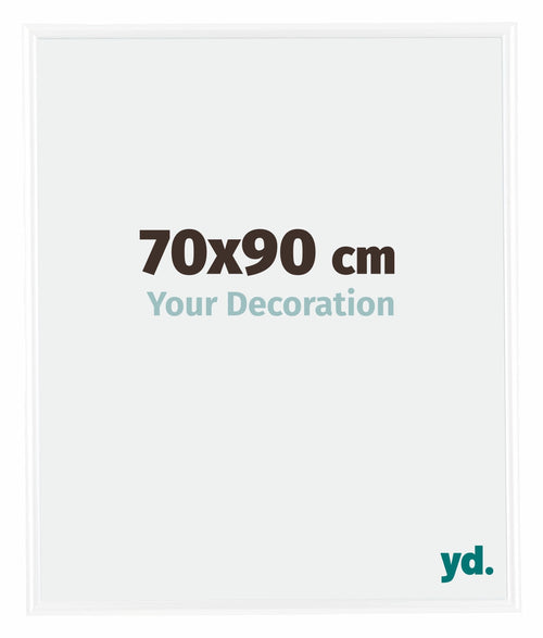 Bordeaux Plastique Cadre Photo 70x90cm Blanc Brillant De face Mesure | Yourdecoration.fr