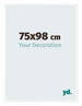 Bordeaux Plastique Cadre Photo 75x98cm Blanc Brillant De Face Mesure | Yourdecoration.fr