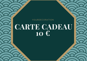 Carte cadeau d’une valeur de 10 €