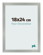 Cadre Photo 18x24cm Aluminium Brossé MDF Bologna De Face Mesure | Yourdecoration.fr
