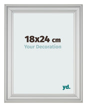 Cadre Photo 18x24cm Argent Mat MDF Lazio De Face Mesure | Yourdecoration.fr
