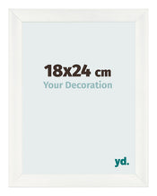 Cadre Photo 18x24cm Blanc Vintage MDF Pisa De Face Mesure | Yourdecoration.fr