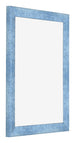 Cadre Photo 18x24cm Bleu Brillant Patine MDF Pisa De Face Oblique | Yourdecoration.fr