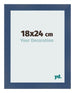 Cadre Photo 18x24cm Bleu Fonce Patine MDF Pisa De Face Mesure | Yourdecoration.fr