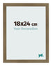 Cadre Photo 18x24cm Bronze Décor MDF Bologna De Face Mesure | Yourdecoration.fr