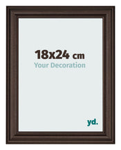 Cadre Photo 18x24cm Chene Fonce MDF Lazio De Face Mesure | Yourdecoration.fr