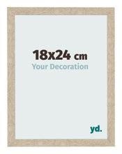 Cadre Photo 18x24cm Chêne Sonoma MDF Bologna De Face Mesure | Yourdecoration.fr