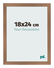 Cadre Photo 18x24cm Cuivre Décor MDF Bologna De Face Mesure | Yourdecoration.fr
