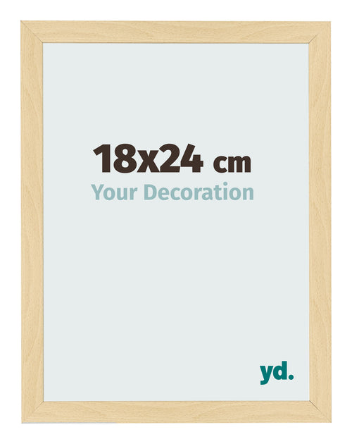 Cadre Photo 18x24cm Hêtre Décor MDF Bologna De Face Mesure | Yourdecoration.fr