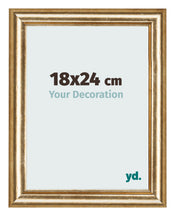 Cadre Photo 18x24cm Or Antique MDF Lazio De Face Mesure | Yourdecoration.fr