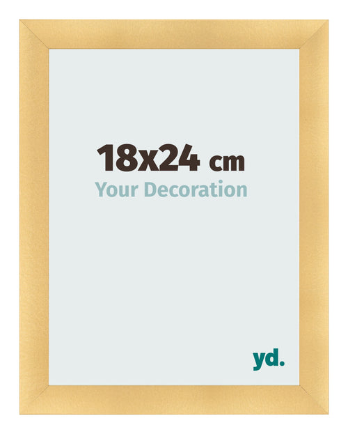 Cadre Photo 18x24cm Or Vintage MDF Pisa De Face Mesure | Yourdecoration.fr