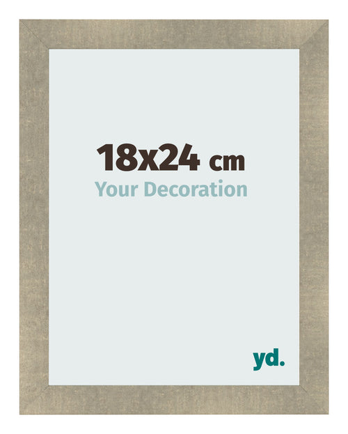 Cadre Photo 18x24cm Or Vintage MDF Pisa De Face Mesure | Yourdecoration.fr