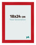 Cadre Photo 18x24cm Rouge MDF Pisa De Face Mesure | Yourdecoration.fr