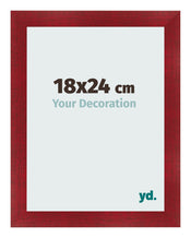 Cadre Photo 18x24cm Vin Rouge Patine MDF Pisa De Face Mesure | Yourdecoration.fr