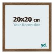 Cadre Photo 20x20 cm Chene Rustique MDF Bologna De Face Mesure | Yourdecoration.fr