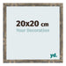 Cadre Photo 20x20cm Bleu Or Mélangé MDF Bologna De Face Mesure | Yourdecoration.fr